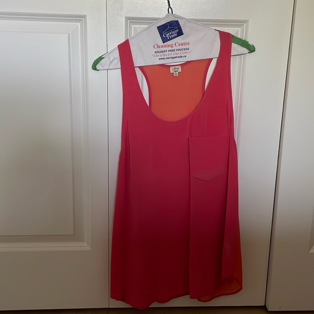 Wilfred - Fuchsia pink and orange silk top - Medium